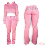 So Cozy Baby Pink Fleece Sweatsuit